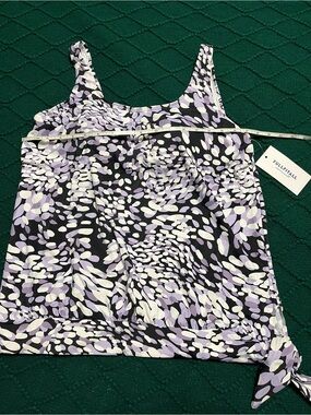 NWT Women Plus Size Tankini Top Printed Swimwear Bathing Suit Tank (No Bottom)